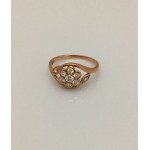 Rose Gold Floral Diamond Ring